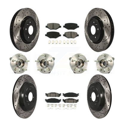 Kit de plaquettes de rotor de frein, roulement de moyeu avant et arrière (10 pièces) pour Ford Flex Taurus MK