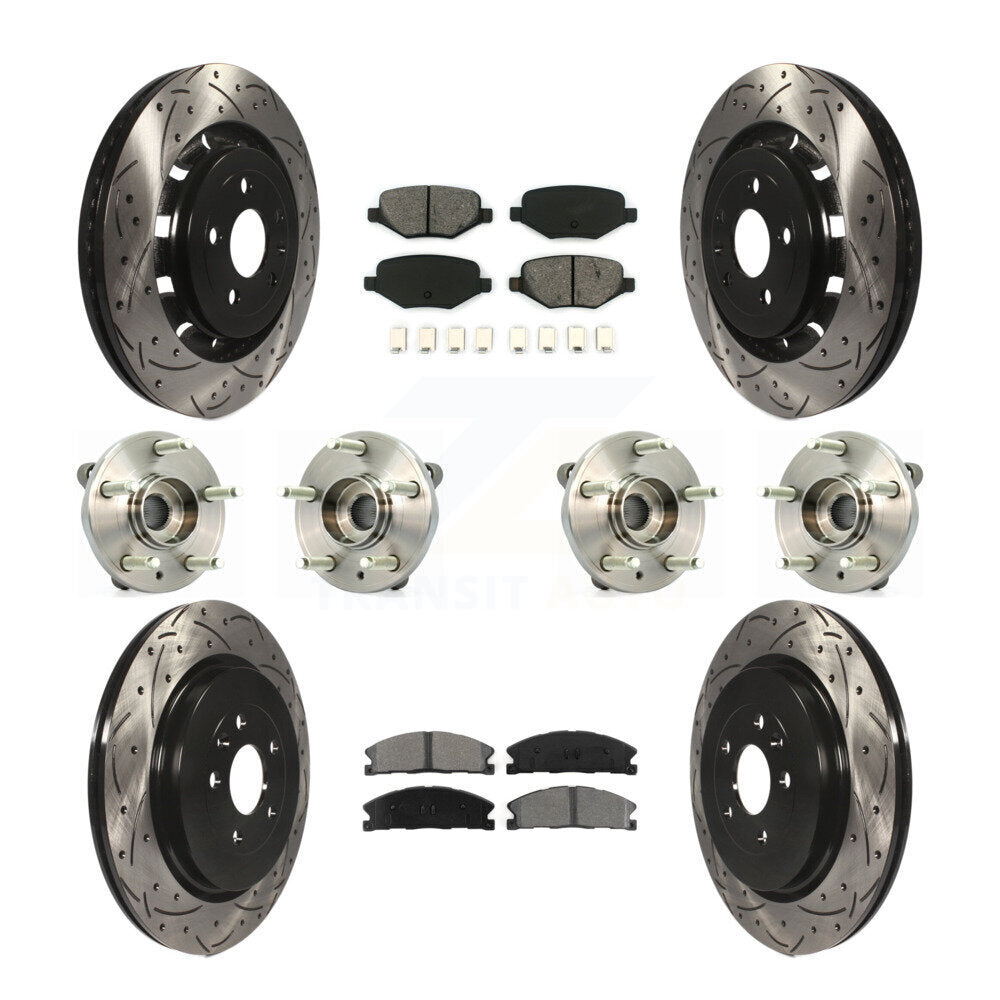 Kit de plaquettes de Rotor de frein, roulement de moyeu avant et arrière (10 pièces) pour Ford Lincoln Flex MK