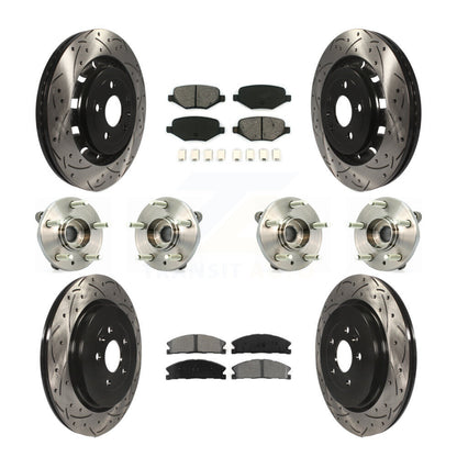 Kit de plaquettes de Rotor de frein, roulement de moyeu avant et arrière (10 pièces) pour Ford Lincoln Flex MK