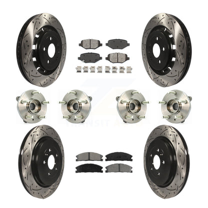 Kit de plaquettes de rotor de frein, roulement de moyeu avant et arrière (10 pièces) pour Ford Flex Taurus MK