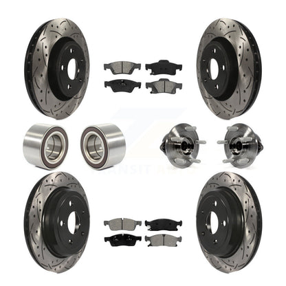 Kit de chaussures de plaquettes de Rotor de frein de manteau de roulement de moyeu avant et arrière pour Jeep Grand Cherokee W