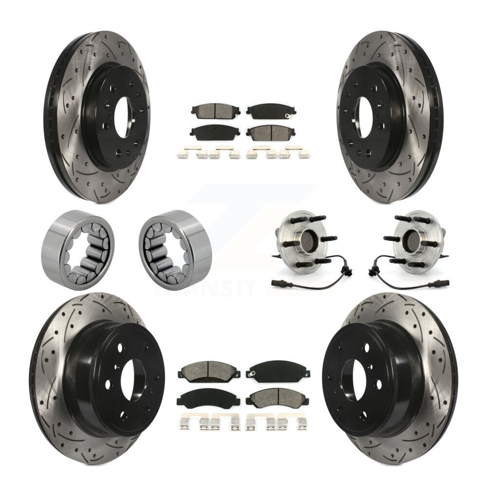 Kit de patins de rotor de frein, roulement de moyeu avant et arrière (10 pièces) pour Chevrolet GMC X