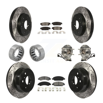 Kit de chaussures de plaquettes de Rotor de frein, roulement de moyeu avant et arrière (10 pièces) pour GMC Sierra 150