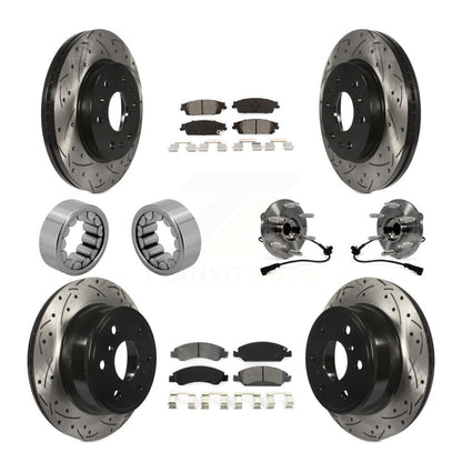 Kit de chaussures de plaquettes de Rotor de frein, roulement de moyeu avant et arrière (10 pièces) pour GMC Sierra 150