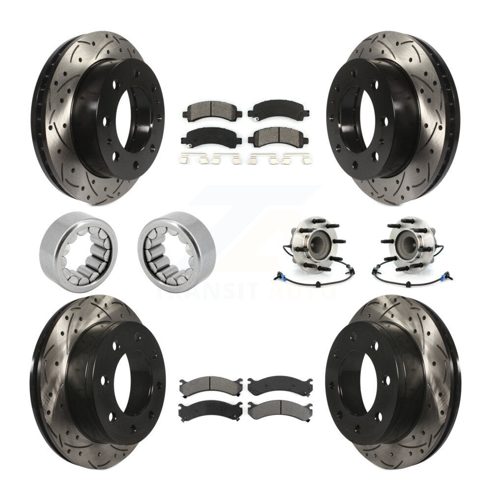 Kit de chaussures de plaquettes de Rotor de frein de manteau de roulement de moyeu avant et arrière (10 pièces) pour GMC Savana 250