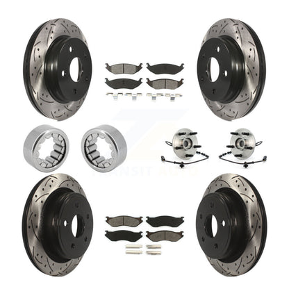 Kit de patins de Rotor de frein enduits de roulement de moyeu avant et arrière (10 pièces) pour Dodge Ram 150