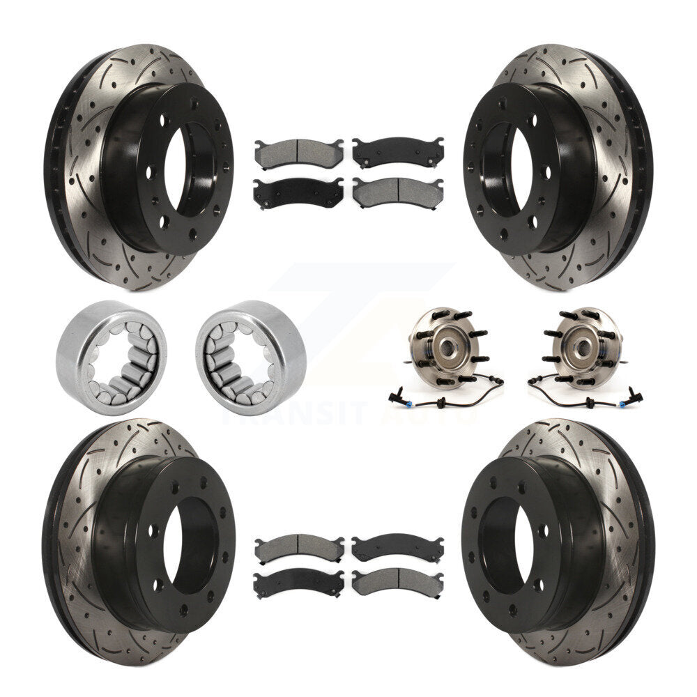 Kit de chaussures de plaquettes de Rotor de frein de manteau de roulement avant et arrière (10 pièces) pour Chevrolet Silverad