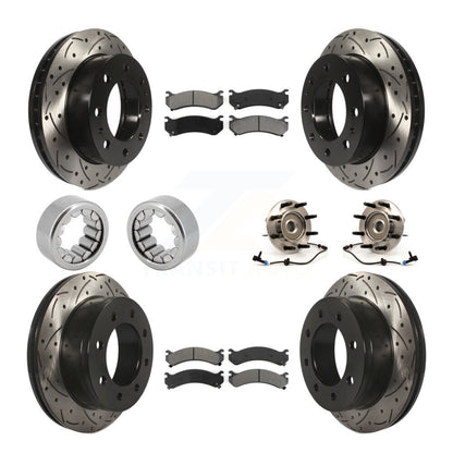 Kit de chaussures de plaquettes de Rotor de frein de manteau de roulement avant et arrière (10 pièces) pour Chevrolet Silverad