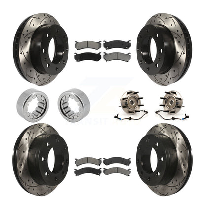 Kit de patins de Rotor de frein enduits de roulement de moyeu avant et arrière (10 pièces) pour Hummer H2 250