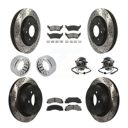 Kit de patins de rotor de frein enduits de roulement de moyeu avant et arrière (10 pièces) pour Ford F-150 RW