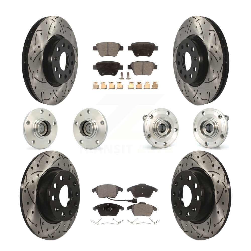 Kit de plaquettes de Rotor de frein, roulement de moyeu avant et arrière (10 pièces) pour Volkswagen Beetle GT