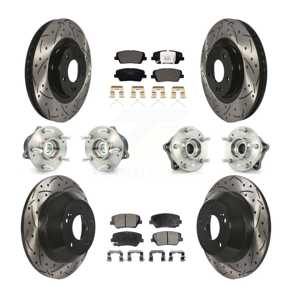Kit de plaquettes de rotor de frein, roulement de moyeu avant et arrière (10 pièces) pour Kia Sorento FW 14-15
