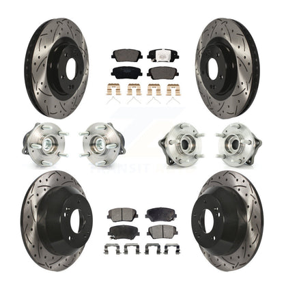 Kit de plaquettes de rotor de frein, roulement de moyeu avant et arrière (10 pièces) pour Kia Sorento FW 14-15