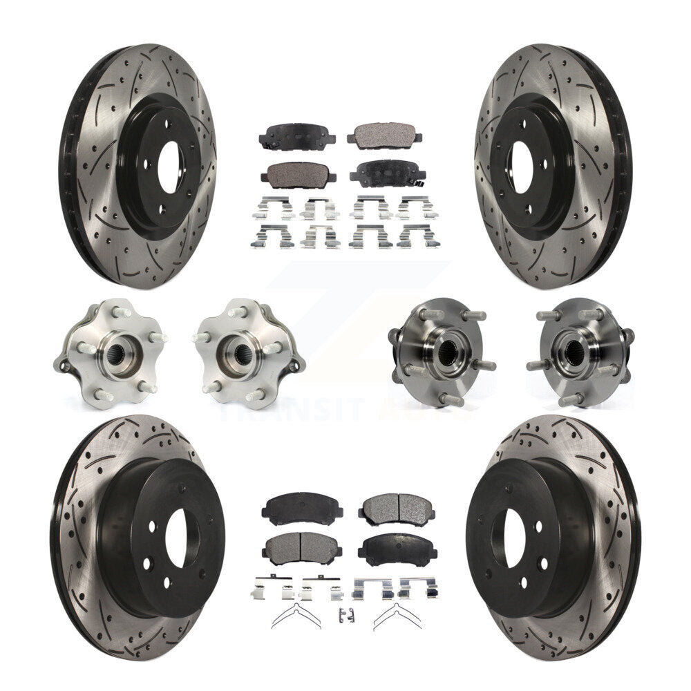 Kit de plaquettes de rotor de frein, roulement de moyeu avant et arrière (10 pièces), pour Nissan Juke To 04 1