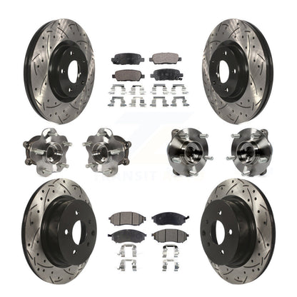 Kit de plaquettes de rotor de frein, roulement de moyeu avant et arrière (10 pièces) pour INFINITI G37 EX35 G2