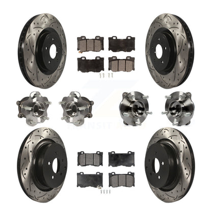 Kit de plaquettes de rotor de frein à disque revêtues de roulement de moyeu avant et arrière (10 pièces) pour INFINITI FX5