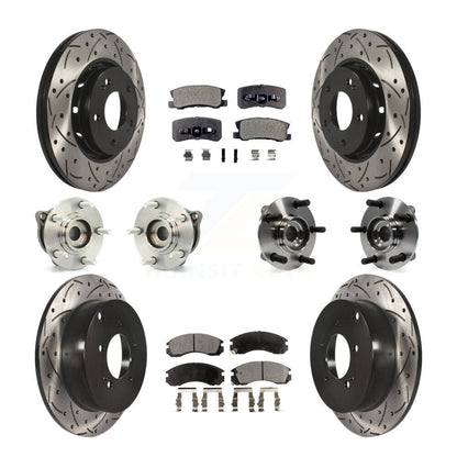 Kit de rotor et de plaquettes de frein revêtus de roulement de moyeu avant et arrière (10 pièces) pour Mitsubishi Lance