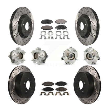 Kit de plaquettes de Rotor de frein, roulement de moyeu avant et arrière (10 pièces) pour Nissan Pathfinder FW