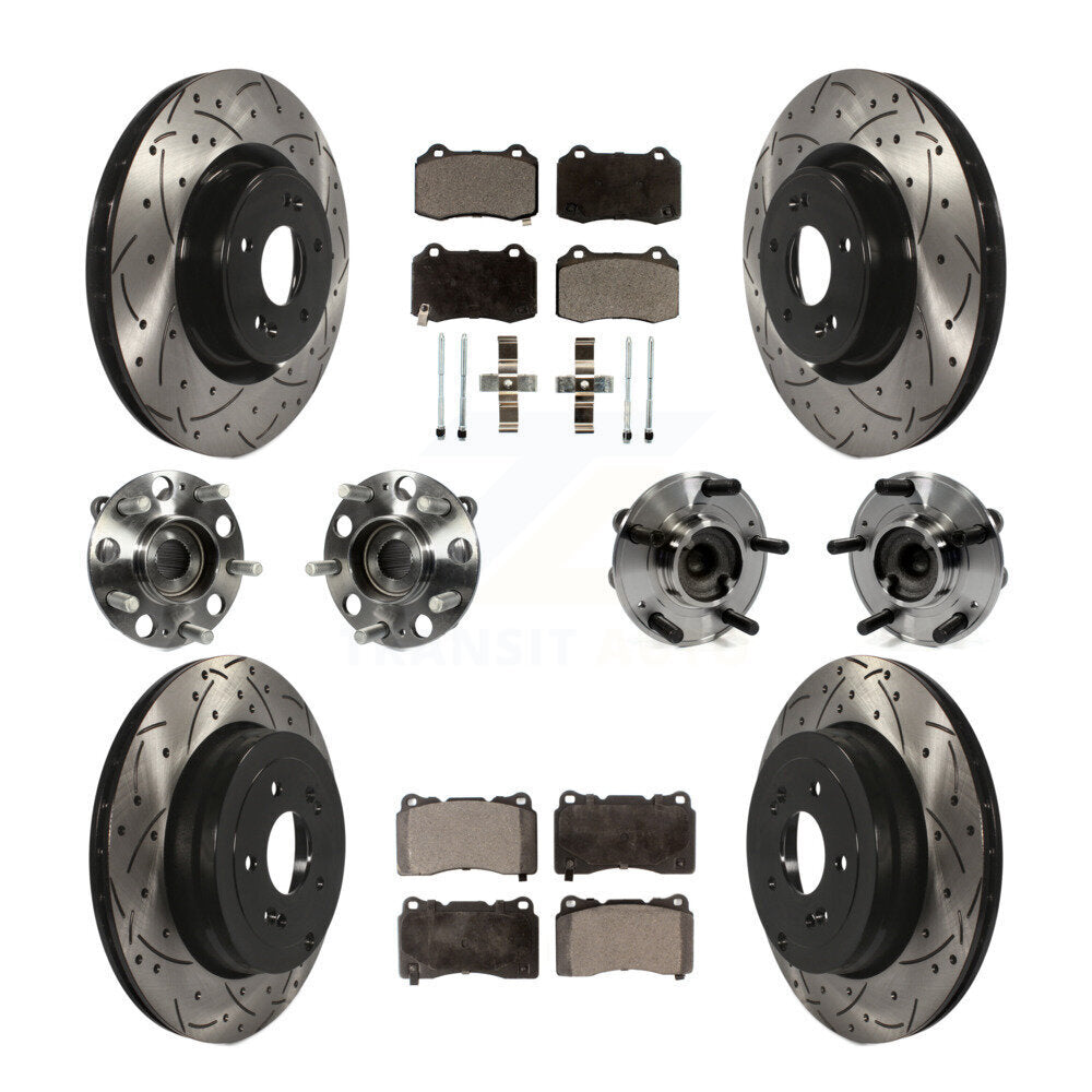 Kit de plaquettes de Rotor de frein, roulement de moyeu avant et arrière (10 pièces) pour Hyundai Genesis Coup