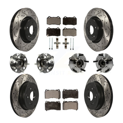 Kit de plaquettes de Rotor de frein, roulement de moyeu avant et arrière (10 pièces) pour Hyundai Genesis Coup