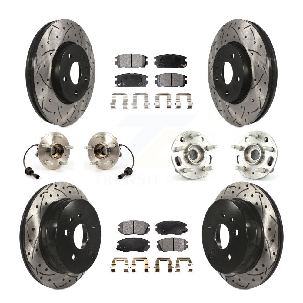 Kit de plaquettes de Rotor de frein, roulement de moyeu avant et arrière (10 pièces) pour Chevrolet Equinox GM