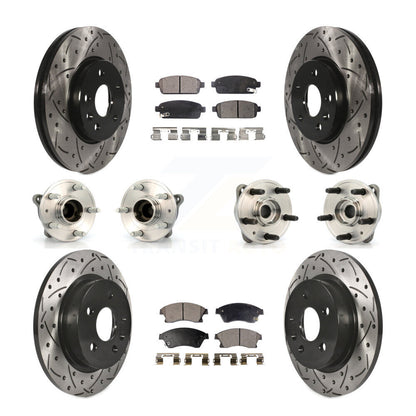 Kit de plaquettes de rotor de frein, roulement de moyeu avant et arrière (10 pièces) pour Chevrolet Cruz 11-12