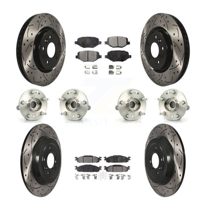 Kit de plaquettes de rotor de frein à disque revêtues de roulement de moyeu avant et arrière (10 pièces) pour Ford Explore