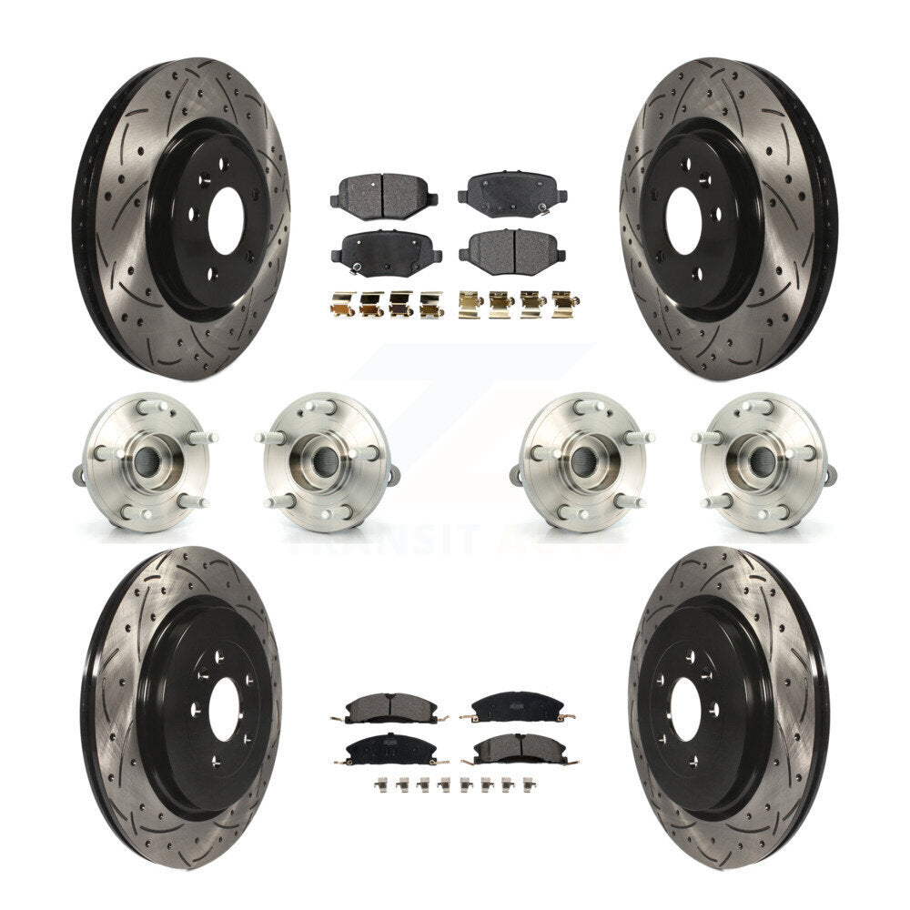 Kit de plaquettes de Rotor de frein revêtues de roulement de moyeu avant et arrière (10 pièces) pour Ford Explorer Spor