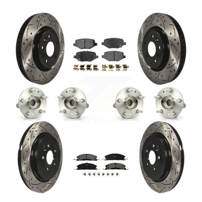 Kit de plaquettes de Rotor de frein revêtues de roulement de moyeu avant et arrière (10 pièces) pour Ford Explorer Spor