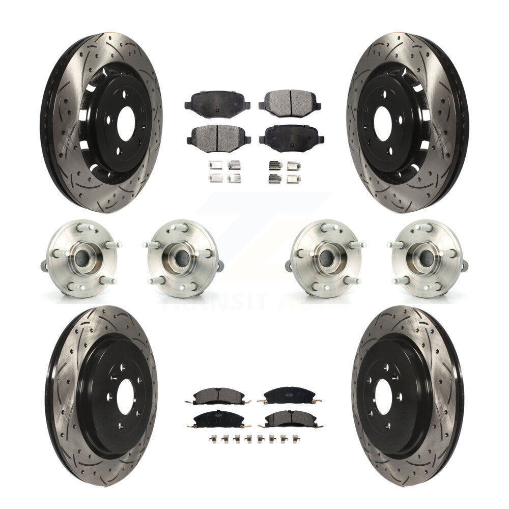 Kit de plaquettes de rotor de frein, roulement de moyeu avant et arrière (10 pièces) pour Ford Explorer Polic