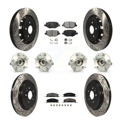 Kit de plaquettes de rotor de frein, roulement de moyeu avant et arrière (10 pièces) pour Ford Explorer Polic