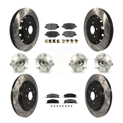 Kit de plaquettes de rotor de frein à disque revêtues de roulement de moyeu avant et arrière (10 pièces) pour Ford Explore