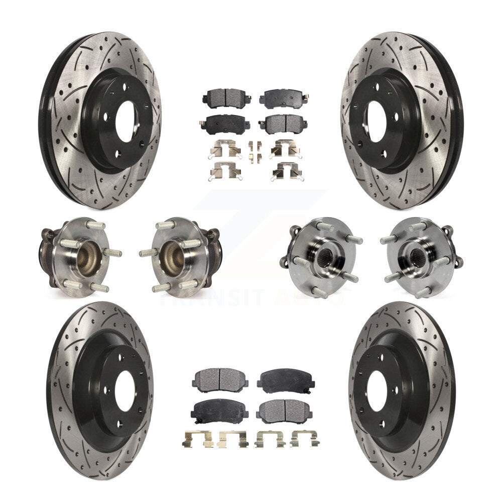 Kit de plaquettes de rotor de frein, roulement de moyeu avant et arrière (10 pièces) pour Mazda CX-5 FW 13-15