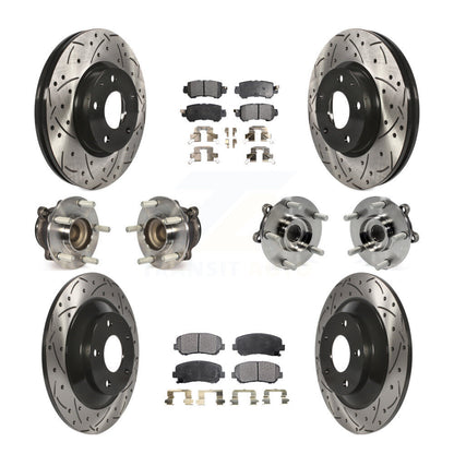 Kit de plaquettes de rotor de frein, roulement de moyeu avant et arrière (10 pièces) pour Mazda CX-5 FW 13-15