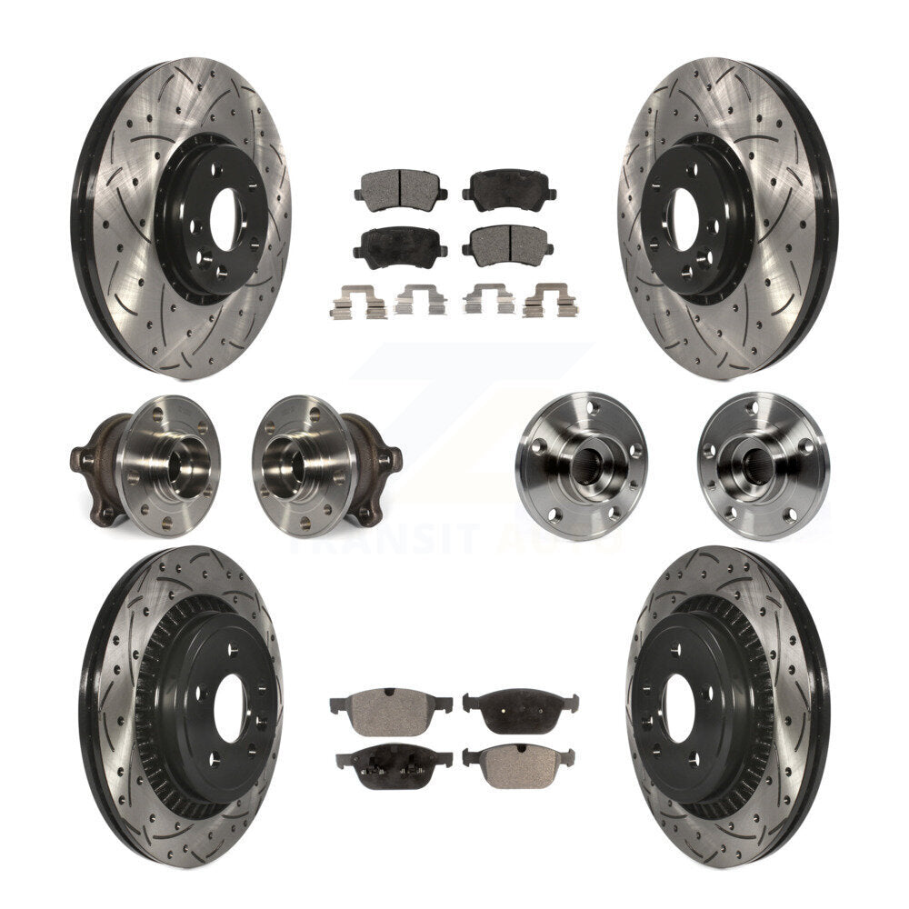Kit de plaquettes de rotor de frein, roulement de moyeu avant et arrière (10 pièces) pour Volvo XC60 AW 10-15