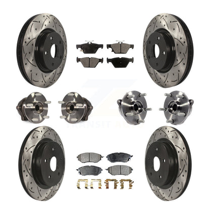 Kit de plaquettes de Rotor de frein, roulement de moyeu avant et arrière (10 pièces) pour Subaru Outback Legac