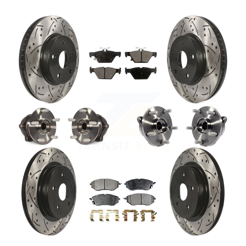Kit de plaquettes de Rotor de frein, roulement de moyeu avant et arrière (10 pièces) pour Subaru Legacy 2.5 15