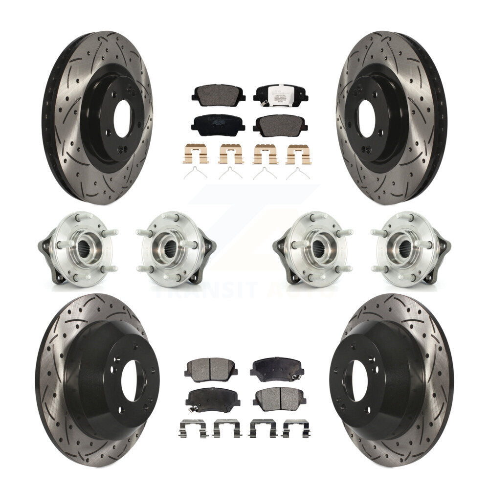 Kit de plaquettes de rotor de frein, roulement de moyeu avant et arrière (10 pièces) pour Kia Sorento AW 14-15