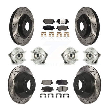 Kit de plaquettes de rotor de frein, roulement de moyeu avant et arrière (10 pièces) pour Kia Sorento AW 14-15