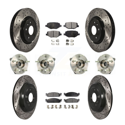 Kit de plaquettes de rotor de frein, roulement de moyeu avant et arrière (10 pièces) pour Lincoln MK 2009 – 2010