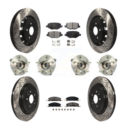 Kit de plaquettes de Rotor de frein, roulement de moyeu avant et arrière (10 pièces) pour Ford Lincoln Flex MK