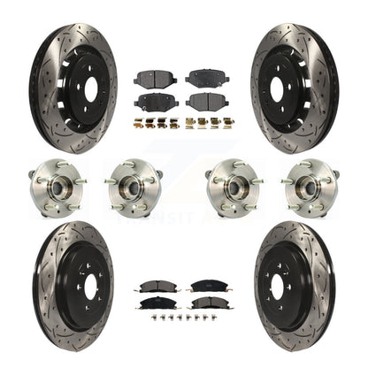 Kit de plaquettes de rotor de frein, roulement de moyeu avant et arrière (10 pièces) pour Ford Flex Taurus MK