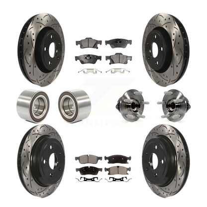 Kit de chaussures de plaquettes de Rotor de frein de manteau de roulement de moyeu avant et arrière pour Jeep Grand Cherokee W