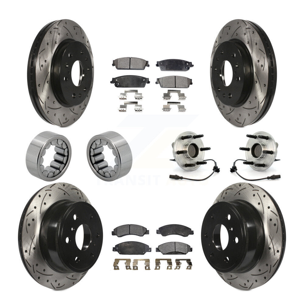 Kit de patins de rotor de frein, roulement de moyeu avant et arrière (10 pièces) pour Chevrolet GMC X