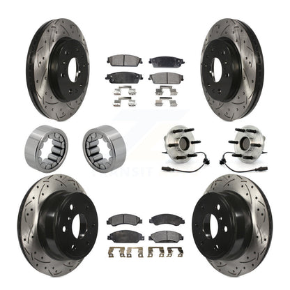 Kit de patins de rotor de frein, roulement de moyeu avant et arrière (10 pièces) pour Chevrolet GMC X