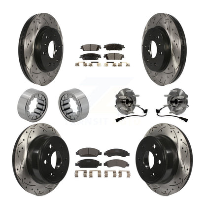 Kit de chaussures de plaquettes de Rotor de frein, roulement de moyeu avant et arrière (10 pièces) pour GMC Sierra 150