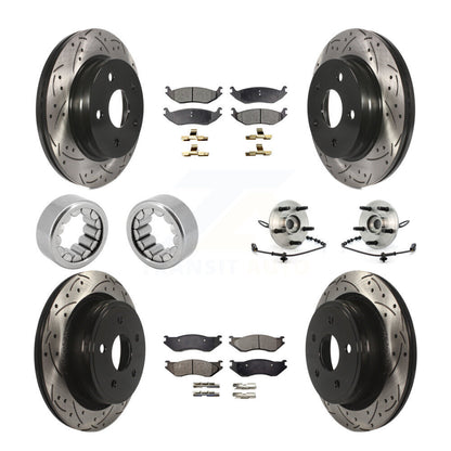 Kit de patins de Rotor de frein enduits de roulement de moyeu avant et arrière (10 pièces) pour Dodge Ram 150