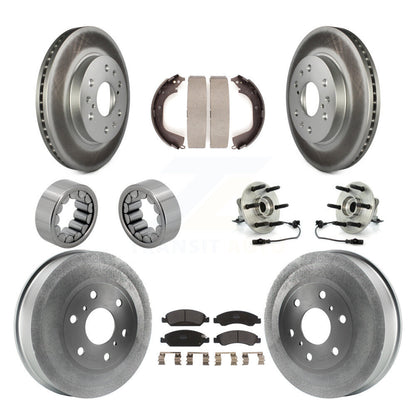 Kit de chaussures de plaquettes de Rotor de frein, roulement de moyeu avant et arrière (10 pièces) pour GMC Sierra 150
