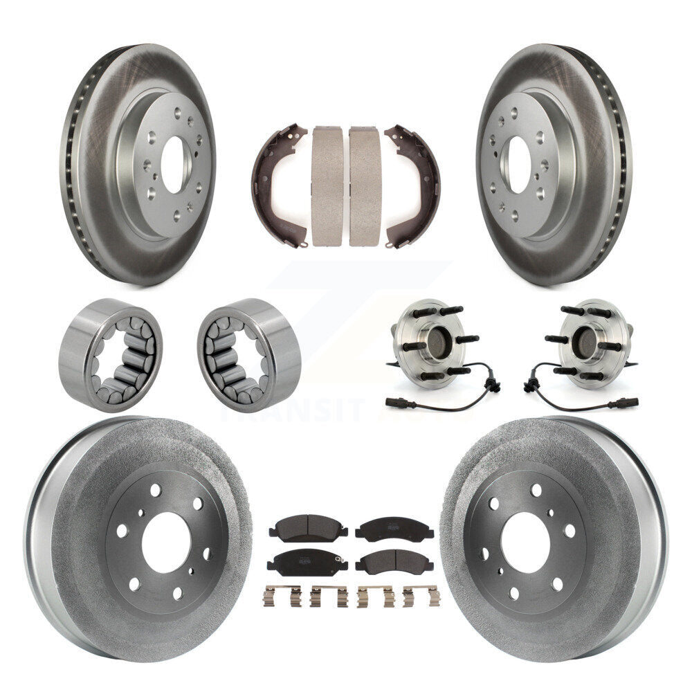 Kit de chaussures de plaquettes de Rotor de frein, roulement de moyeu avant et arrière (10 pièces) pour GMC Sierra 150