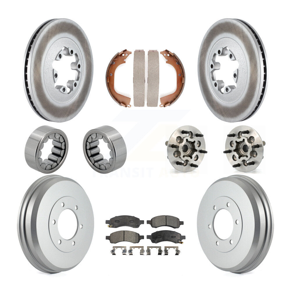 Kit de chaussures de plaquettes de Rotor de frein enduites de roulement de moyeu avant et arrière (10 pièces) pour Chevrolet GM